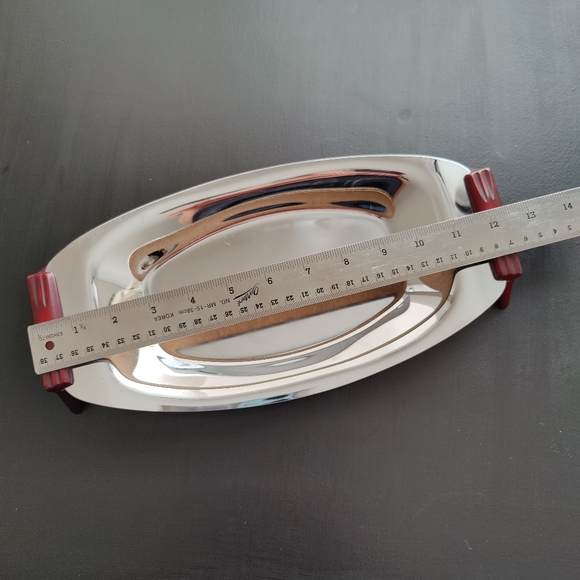 MCM | GloHill serving tray with their signature red bakelite handles - Picture 4 of 10